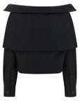 Balenciaga Balenciaga Crop Shirt Off The Shoulder