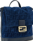 Fendi Fendi Ff Flocked Denim Backpack