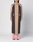 Moschino Moschino Beige reversible trench coat in gabardine and satin