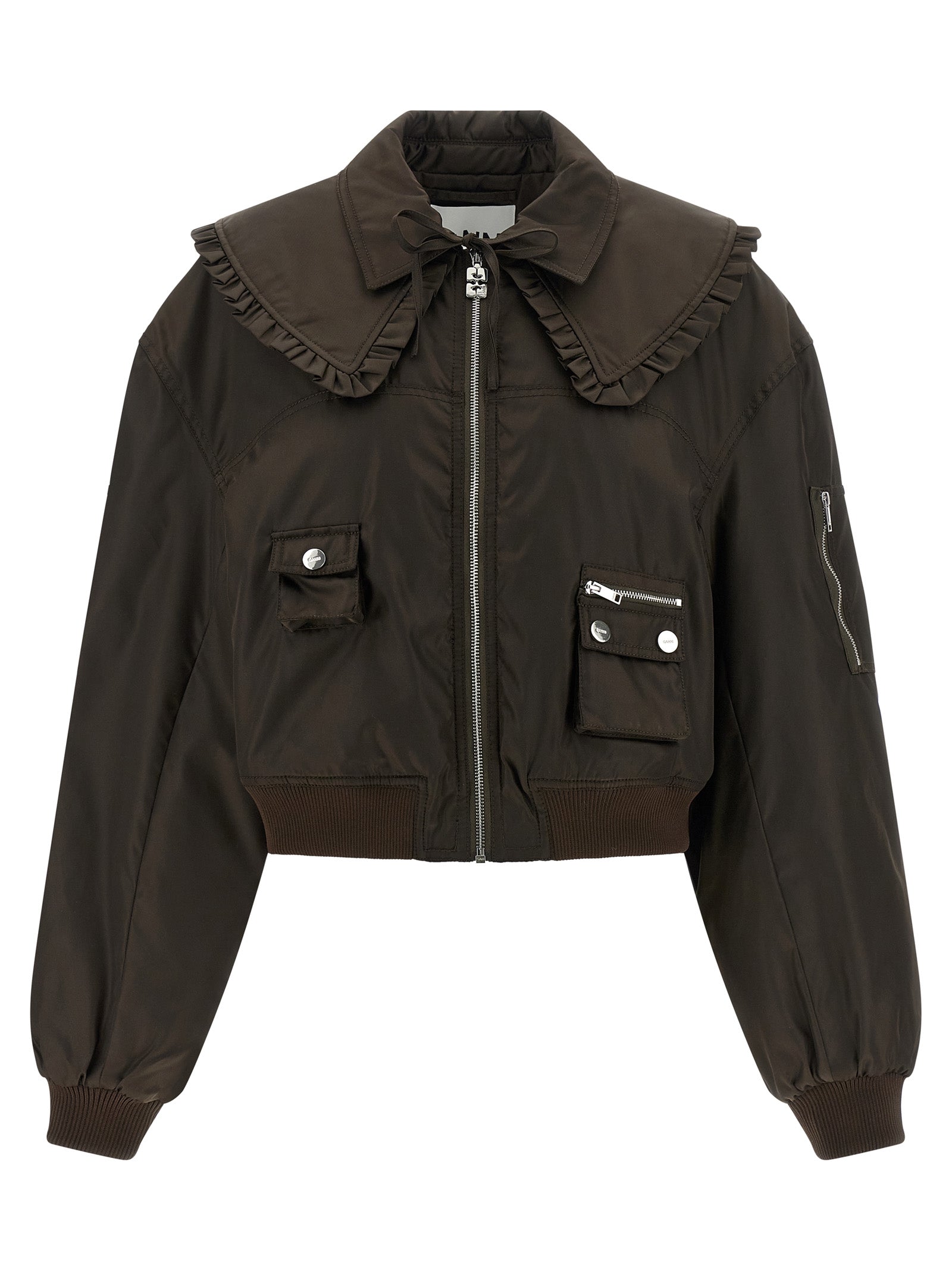 Ganni Ganni Duchesse Nylon Bomber Jacket