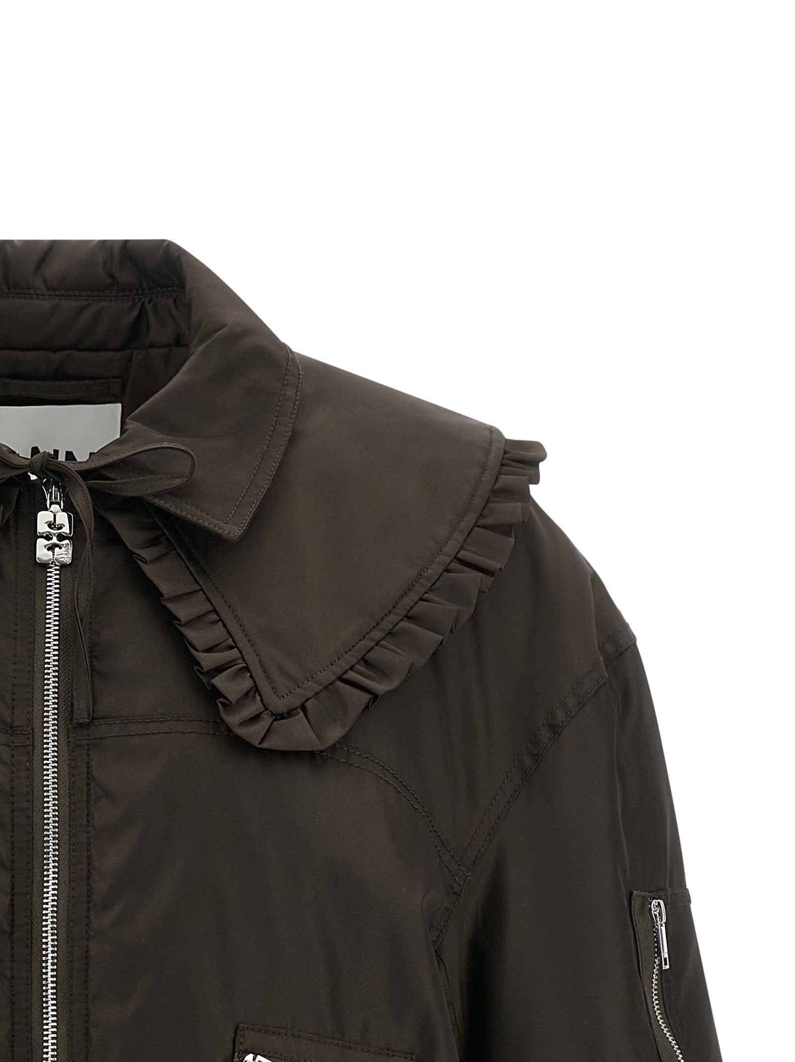 Ganni Ganni Duchesse Nylon Bomber Jacket