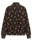 Ganni Ganni Check Flower Bomber Jacket