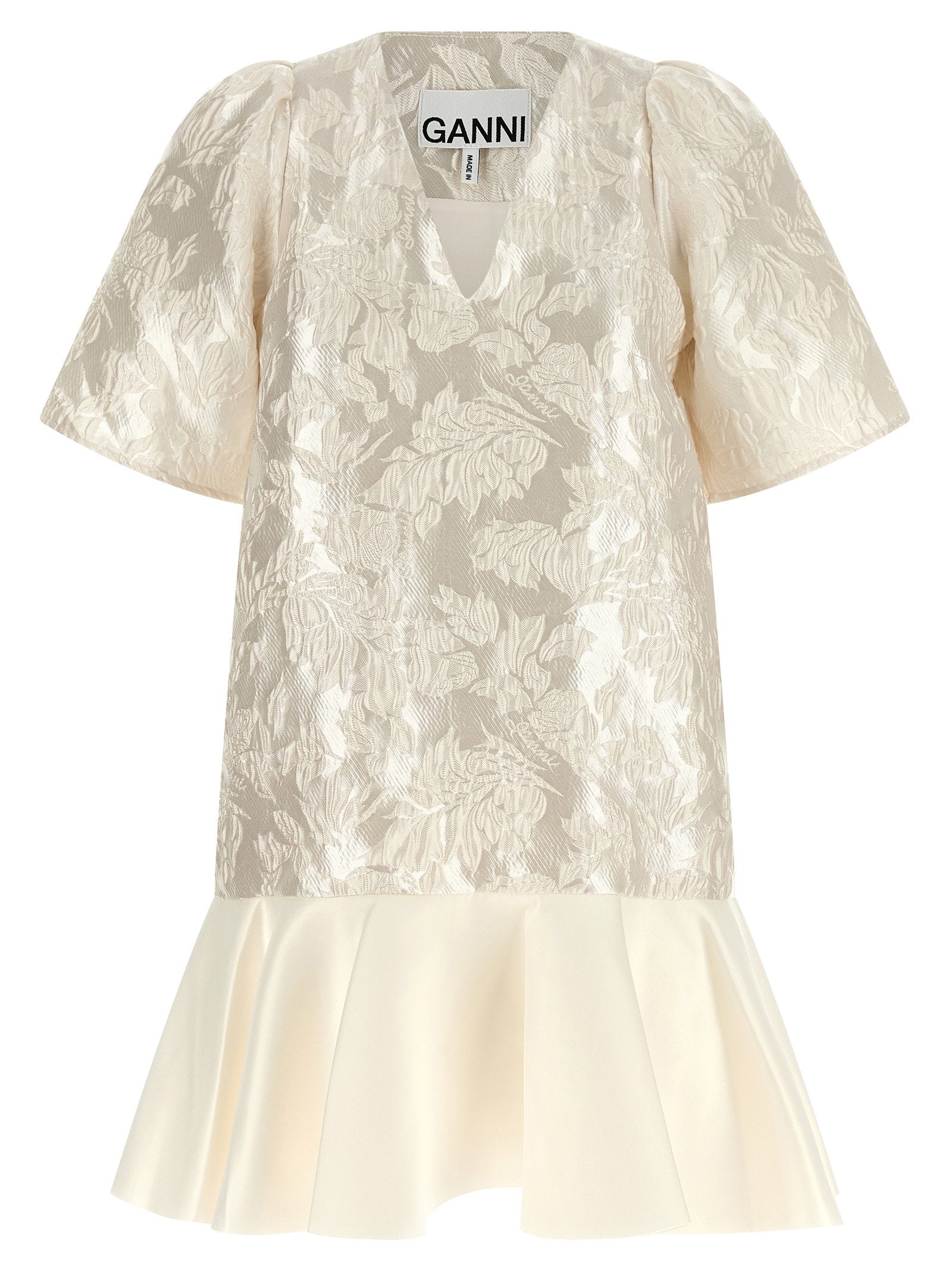 Ganni Ganni Satin Cloque Mini Dress