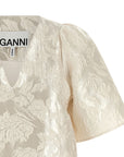 Ganni Ganni Satin Cloque Mini Dress