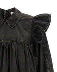 Ganni Ganni Black Washed Mini Shirt Dress