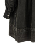 Ganni Ganni Black Washed Mini Shirt Dress