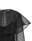 Ganni Ganni Black Organza Circle Collar Dress