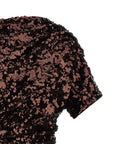 Ganni Ganni Brown Sequins Mini Dress
