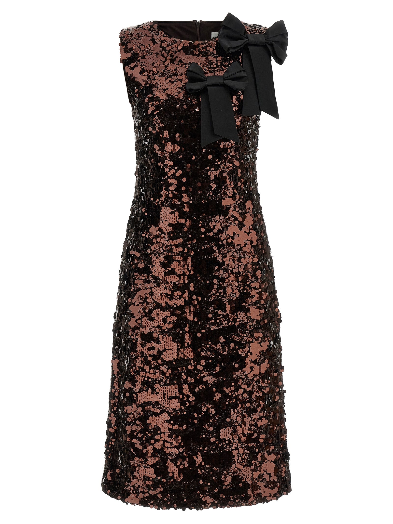 Ganni Ganni Velvet Sequins Straight Midi Dress