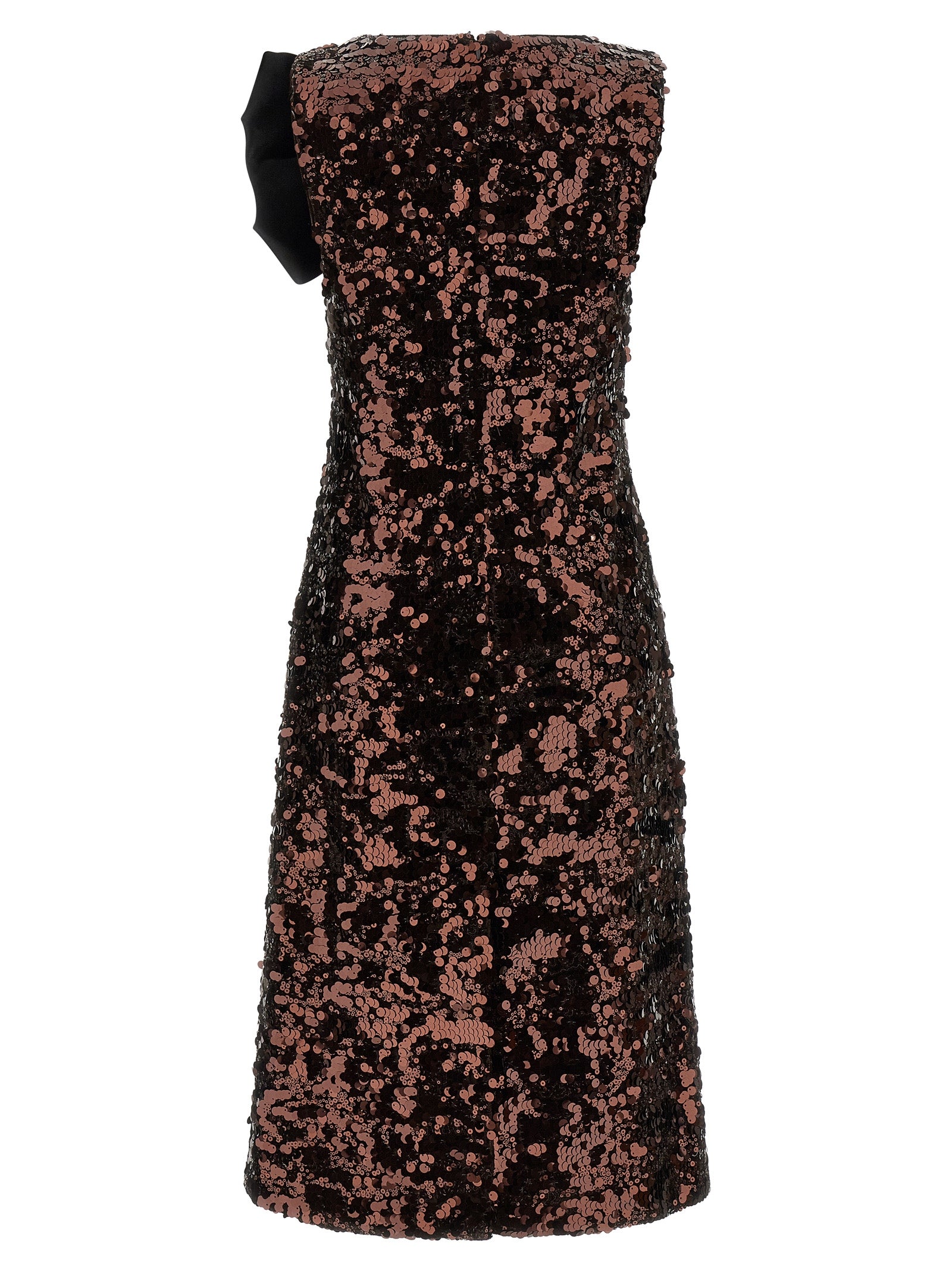 Ganni Ganni Velvet Sequins Straight Midi Dress