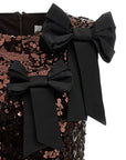 Ganni Ganni Velvet Sequins Straight Midi Dress