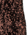 Ganni Ganni Velvet Sequins Straight Midi Dress