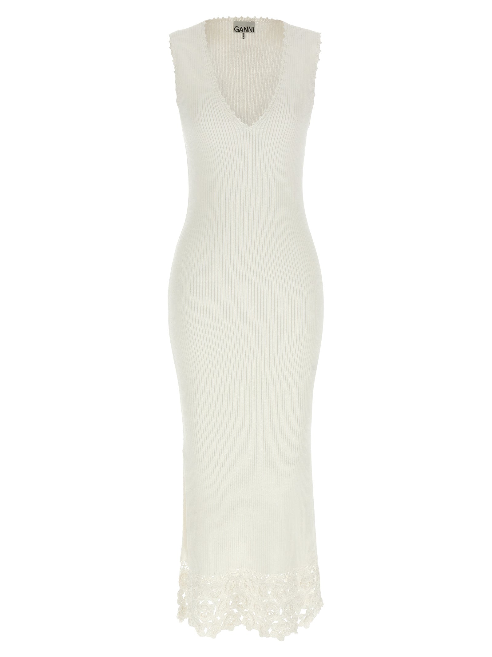 Ganni Ganni Cotton Crochet Dress