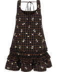 Ganni Ganni Check Flower Dress
