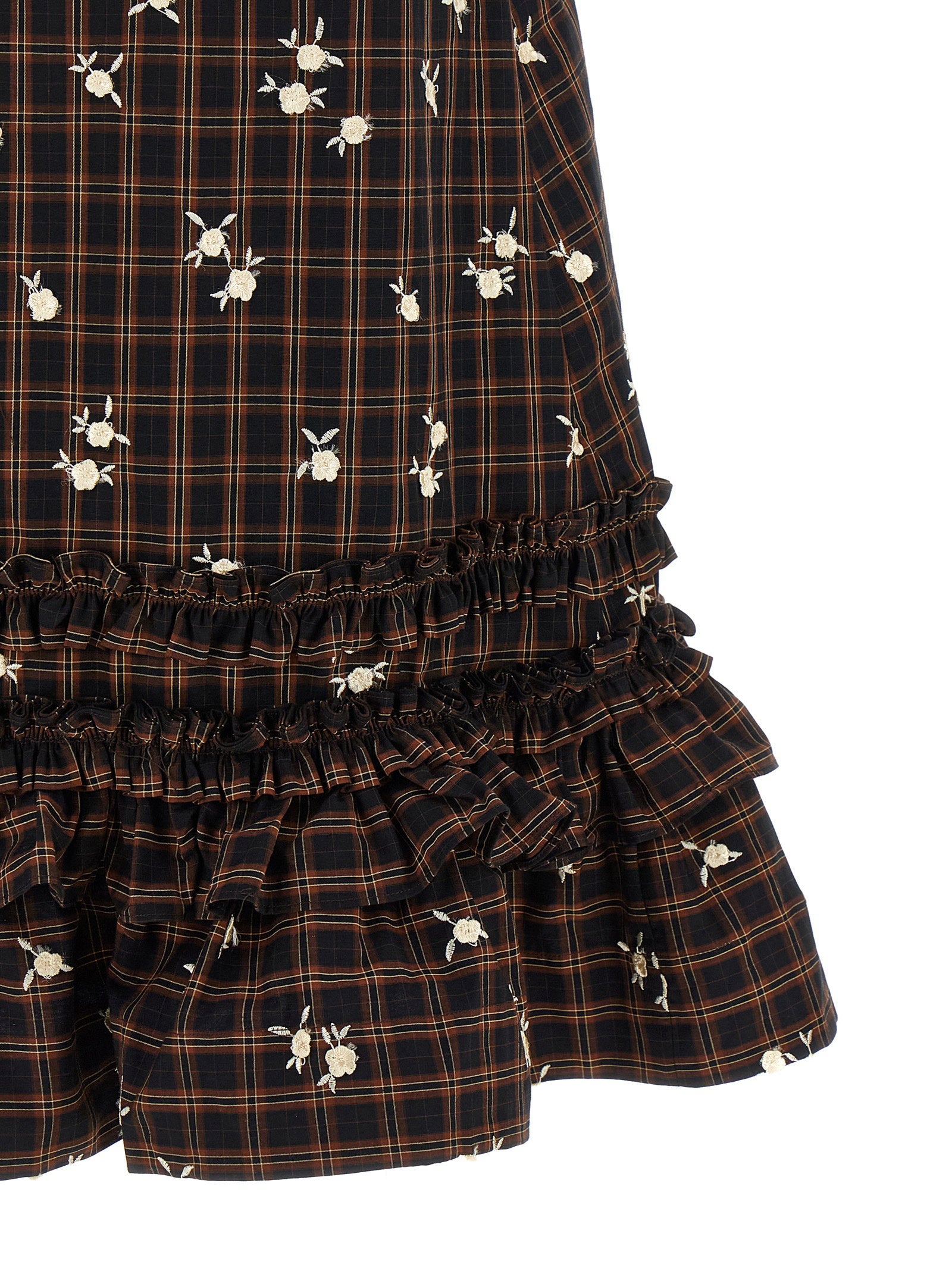 Ganni Ganni Check Flower Dress