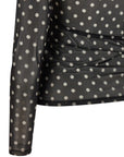 Ganni Ganni Printed Sheer Sweater