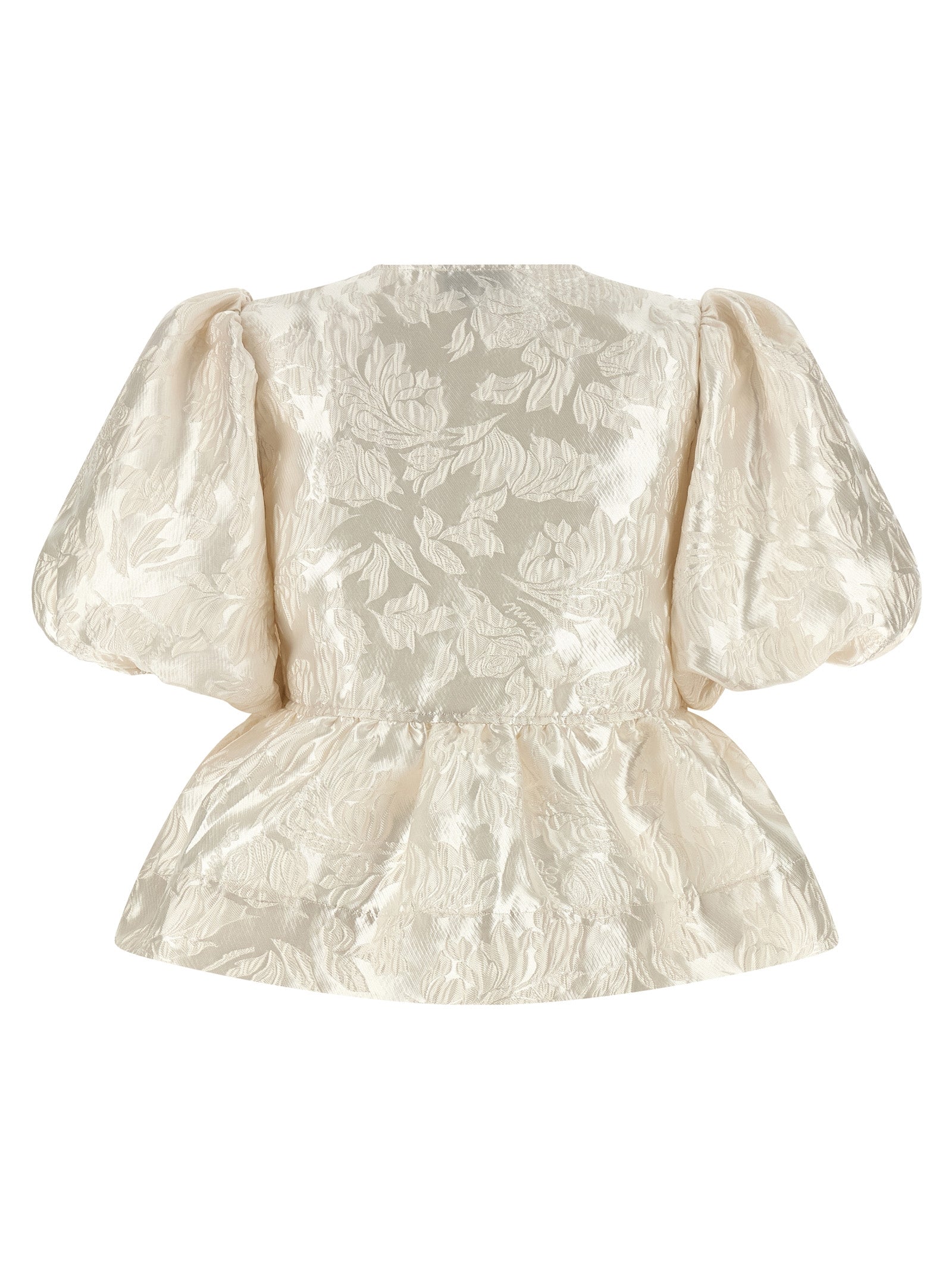 Ganni Ganni Satin Peplum Blouse