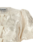 Ganni Ganni Satin Peplum Blouse