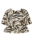 Ganni Ganni Zebra Denim Top