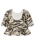 Ganni Ganni Zebra Denim Top