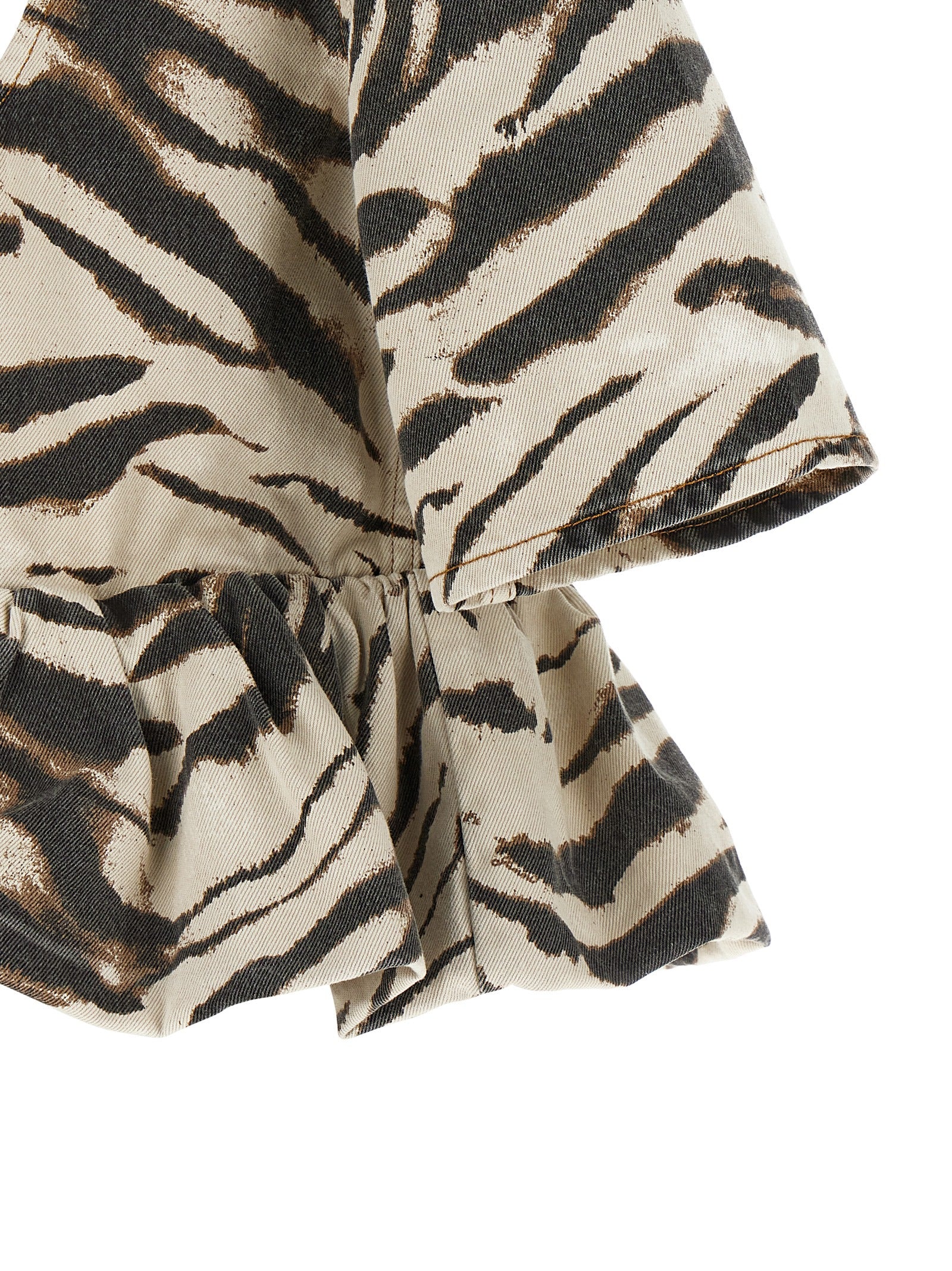 Ganni Ganni Zebra Denim Top
