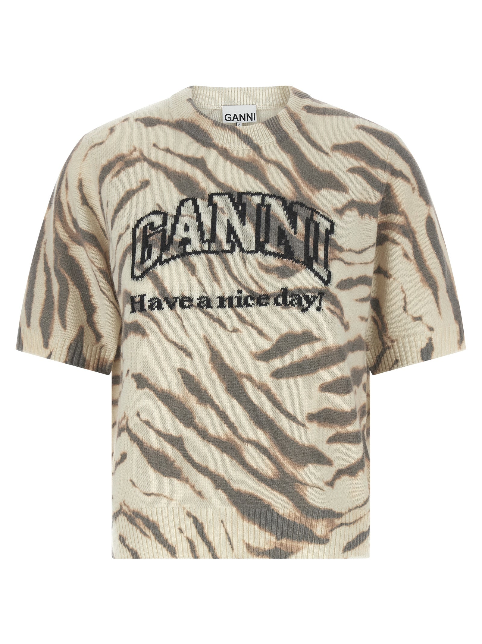Ganni Ganni Logo Intarsia Sweater