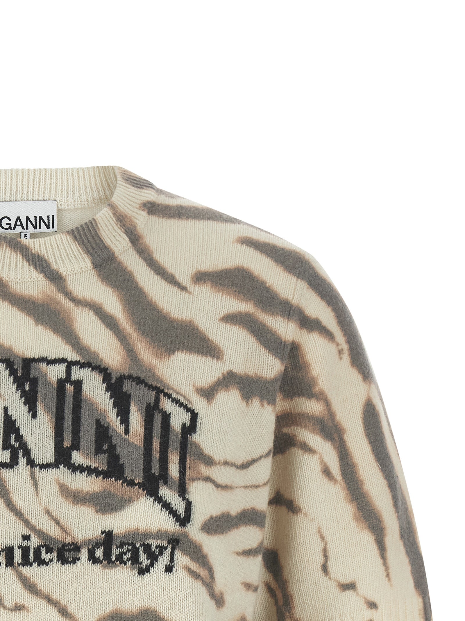 Ganni Ganni Logo Intarsia Sweater