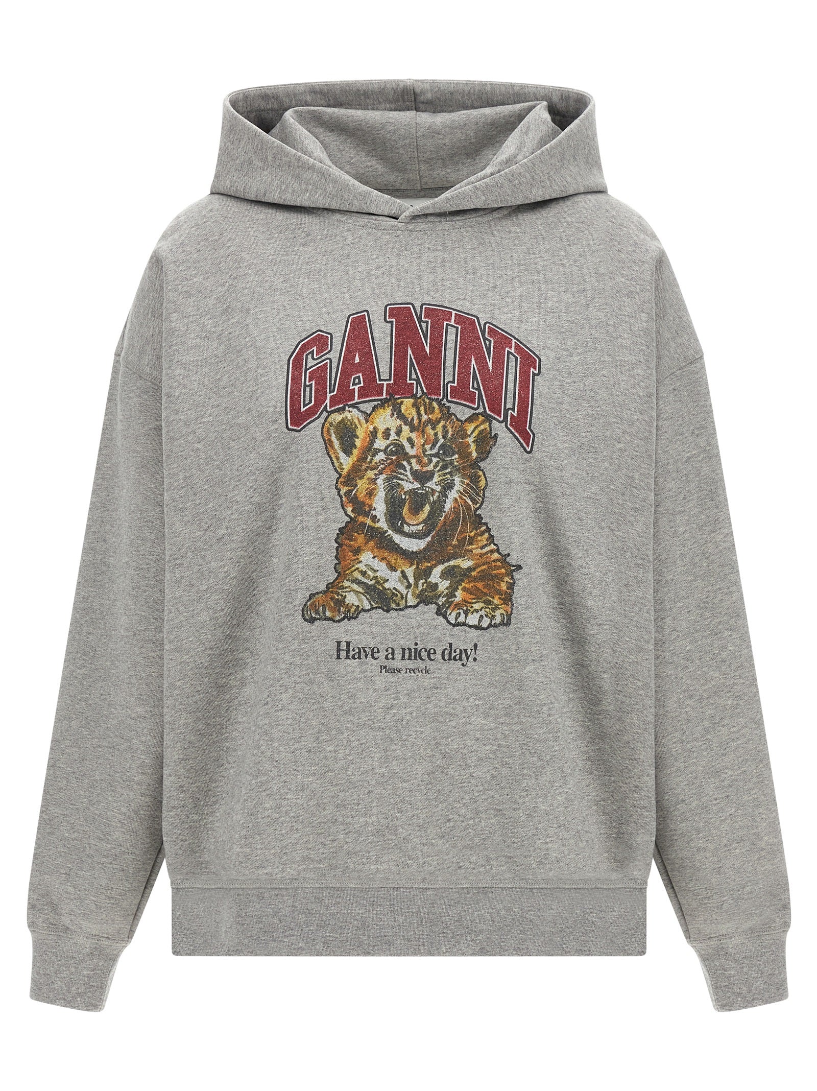 Ganni Ganni Grey Tiger Hoodie