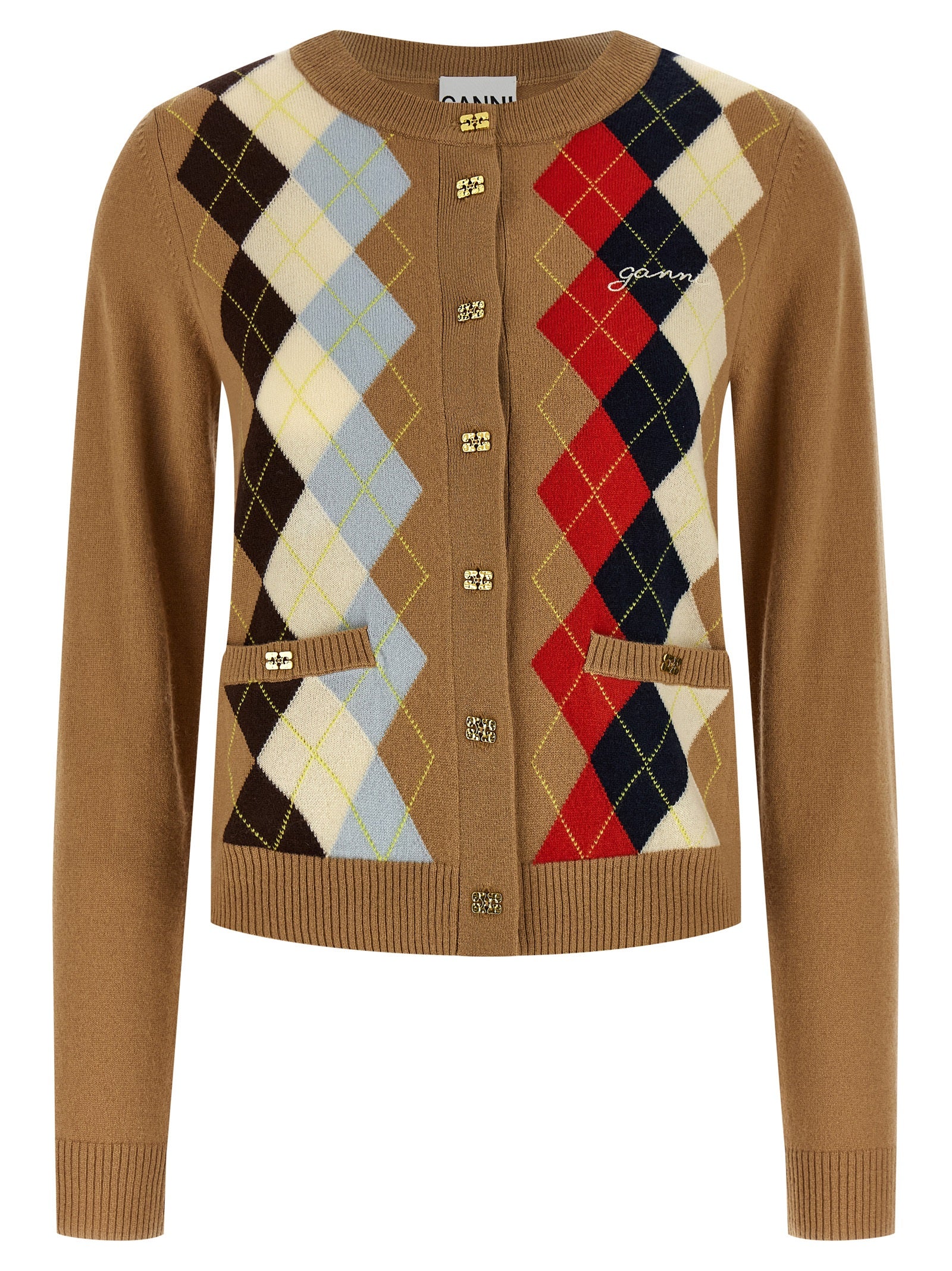 Ganni Ganni Diamond-shaped Cardigan