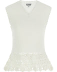 Ganni Ganni Cotton Crochet Vest