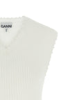 Ganni Ganni Cotton Crochet Vest