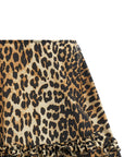 Ganni Ganni Leopard Duchesse Nylon Mini Frill Skirt