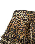 Ganni Ganni Leopard Duchesse Nylon Mini Frill Skirt