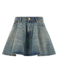 Ganni Ganni Tint Rigid Denim Skirt