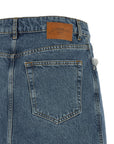 Ganni Ganni Denim And Lace Skirt