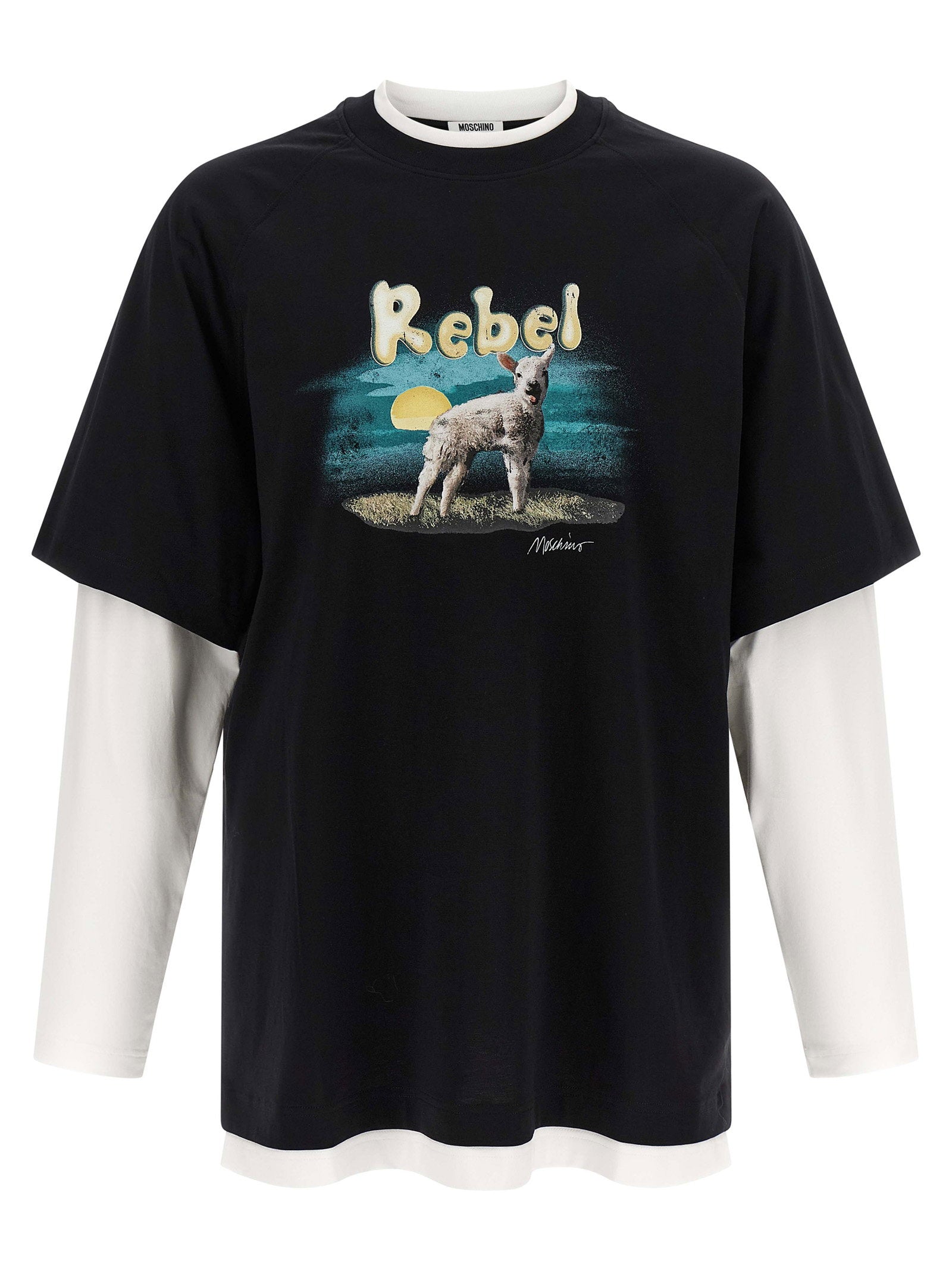 Moschino Moschino Double Layer Rebel T-shirt