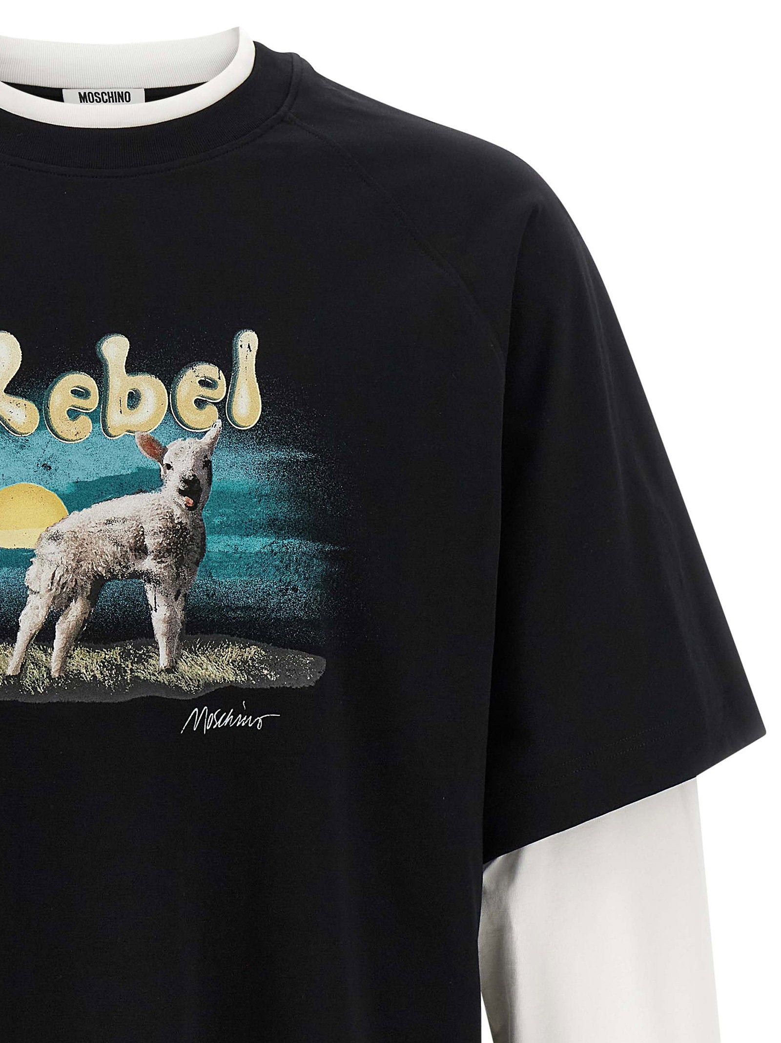 Moschino Moschino Double Layer Rebel T-shirt