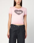 Diesel Diesel T-Ele T-shirt in powder pink stretch cotton