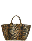 Ganni Ganni Leopard Xxl Shopping Bag