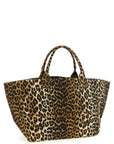 Ganni Ganni Leopard Xxl Shopping Bag
