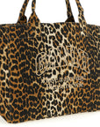 Ganni Ganni Leopard Xxl Shopping Bag