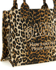 Ganni Ganni Leopard Large Shopping Bag