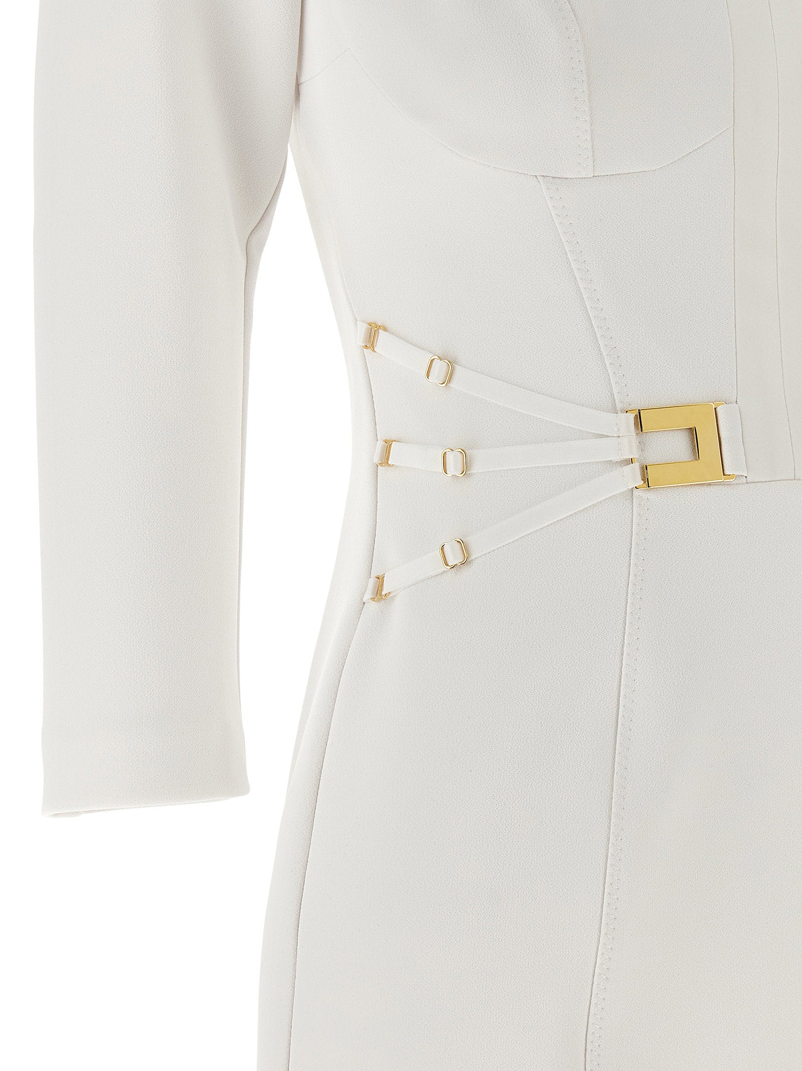 Elisabetta Franchi Elisabetta Franchi Logo Dress With Elastic Bands