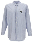 Comme Des Garçons Play Comme Des Garçons Play Logo Patch Striped Shirt