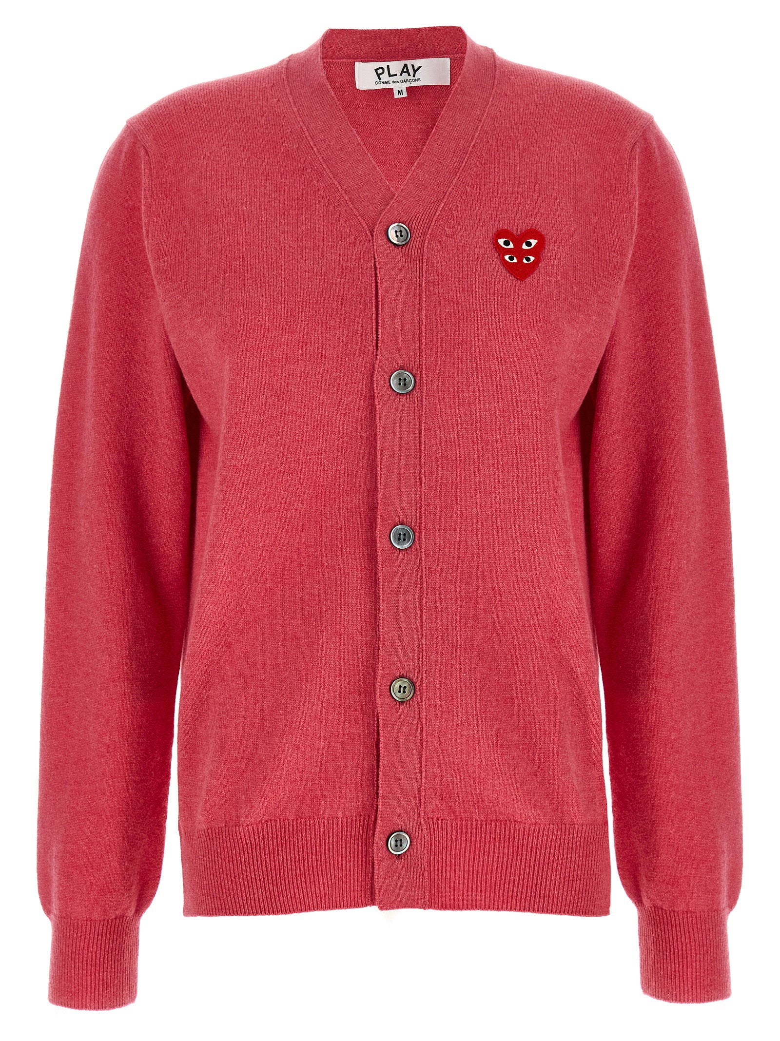 Comme Des Garçons Play Comme Des Garçons Play Double Red Emblem Cardigan