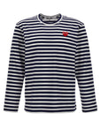 Comme Des Garçons Play Comme Des Garçons Play Logo Patch Stripes T-shirt