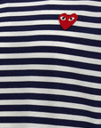 Comme Des Garçons Play Comme Des Garçons Play Logo Patch Stripes T-shirt