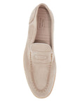 John Lobb John Lobb men's suede lace-up shoes in sand with flexible sole