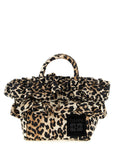 Ganni Ganni Mini Shopper Ruffle Print Handbag
