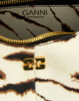 Ganni Ganni Mini Hobo Zebra Handbag